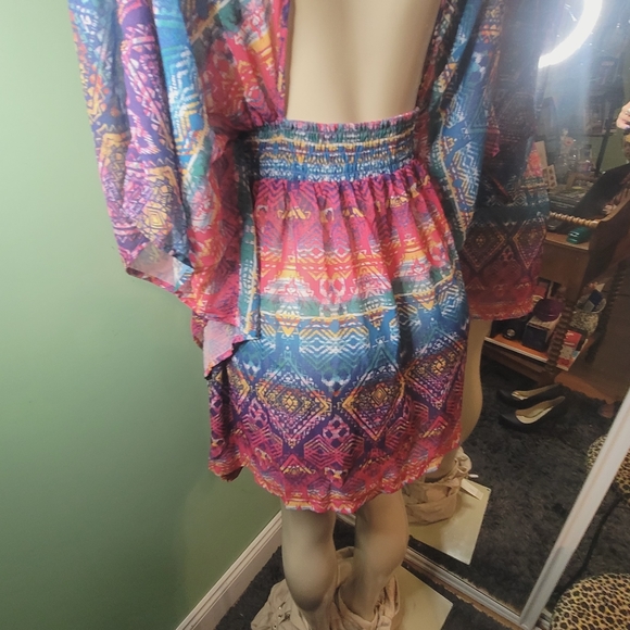 Jessica Simspon Multicolor Cutout Swimsuit Coverup - Picture 11 of 12